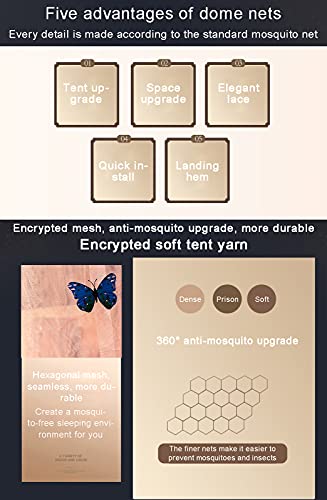 QDTD Zanzariera Letto Zanzariera Baldacchino