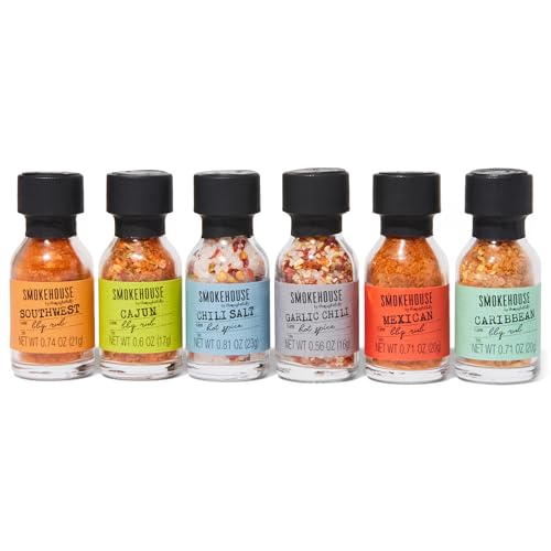 Thoughtfully Gourmet, BBQ Seasoning Collection, Variety 6 Pack, Flavours Include Southwest, Chilli Salt, Cajun, Mexican, Garlic Chilli Spice and Caribbean BBQ Rub, 25 mL Each - Image 3