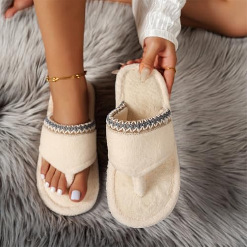 Women Flip Flop House Slipper Indoor House Shoe Soft Memory Foam Terry Thong Slippers Non-Slip Sole Barefoot Outdoor3