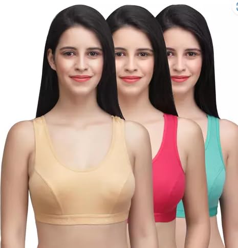 VS BeautiActive Ease Women's Sports Non Padded Bra Pack of 3