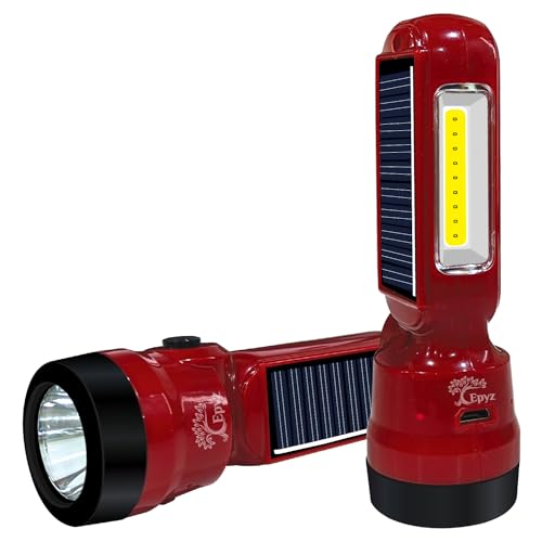 Epyz Solar Light Outdoor Rechargeable LED Torch Lights for Home O...
