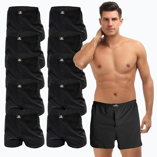 SGS 6-10 Pack Unterhosen Mann Herren Unterhosen Boxershorts Men (8/XXL, 10.stück - Schwarz)