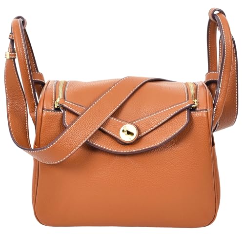 Womens Faux Leather Large Shoulder Bag Rose Brown