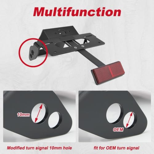 Support de plaque d'immatriculation moto Grom MSX125 queue arrière 2021-2025