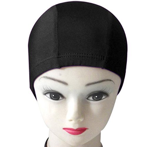 Qualtiy Yes Qy 2Pack Superior Polyester Cloth Fabric Bathing Cap Swimming Caps Swimming Hats For Water Sports, Classic Pure Black Color #TOP6