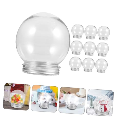 Bolas transparentes de plástico ULTECHNOVO de 150ml para decoración navideña 8