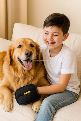 Busstier Çift Taraflı Statik Kedi Köpek Tüy Toplayıcı Eldiveni Giysi Halı Elbise Mobilya için Statik Saç Temizleme Eldiven (25X18) - Görsel 6