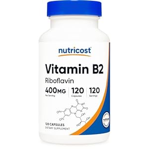 Nutricost Vitamin B2 (Riboflavin) 400mg, 120 Capsules – Gluten Free, Non-GMO, Energy Boost, Premium Quality