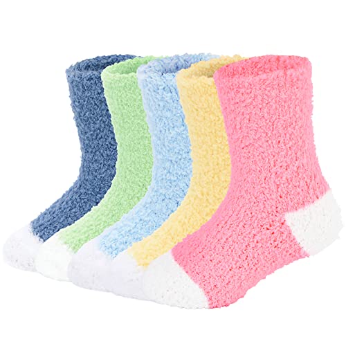 Century Star Toddler Winter Fuzzy Socks - Soft Warm Baby Boy and Girl Cozy Slippers for Newborns
