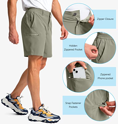 Image of Pinkbomb Men's Golf Shorts with 6 Pockets Stretch Quick Dry Hiking Work Dress Shorts for Men