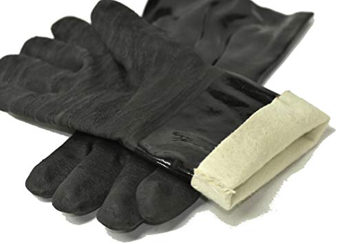 G & F Products 8119-13Inch Cooking Gloves Food Safe No Bpa Insulated Waterproof, Oil Proof Heat Resistant Bbq, Smoker, Grill, And Outdoor Neoprene Material, 13 Inch Long, Black #TOP1