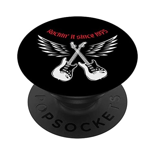 Guitarra eléctrica metal rock guitarrista cumpleaños 1975 PopSockets PopGrip Intercambiable