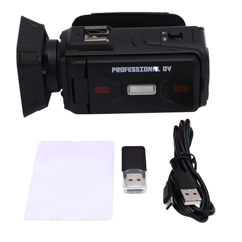 Caméra vlogging 64 MP caméscope vidéo 4K YouTube écran rotatif USB