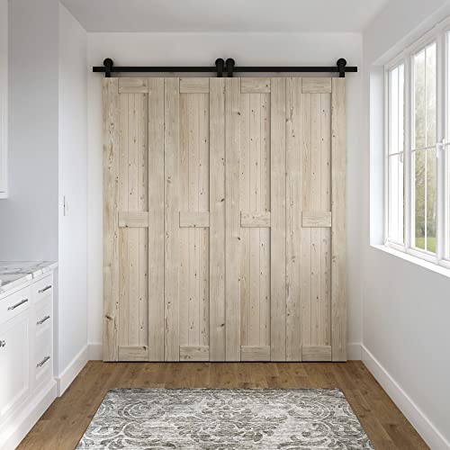 Miseno MBD1117 36" x 84" Bi-Fold Barn Door Slab - Unfinished Pine - Thumbnail 5