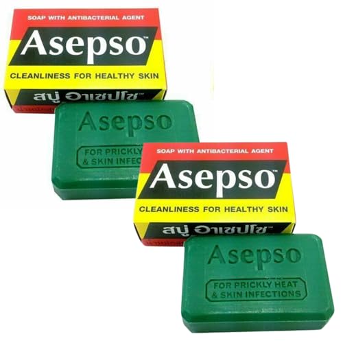 ASEPSO Original Seife, 80 g (2 x 80 g), tägliche Hand- und Körperhygiene, geruchshemmend, schneller Schaum, einfaches Ausspülen