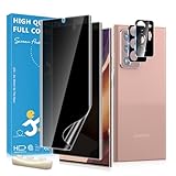 JavoYion 2 Pack for Samsung Galaxy Note 20 Ultra Privacy Screen Protector [Not Glass], 2 Pack Lens Protectors, Fingerprint Compatible, Anti Spy, Privacy Screen Protector for Note 20 Ultra 5G