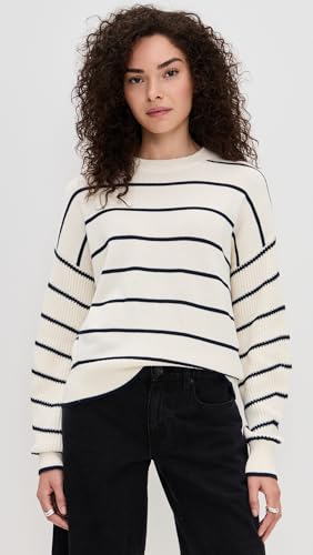 Madewell Women's Striped Ribbed-Sleeve Sweater2