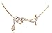 Hen-night Personality necklace crystal small snake winding shape necklace