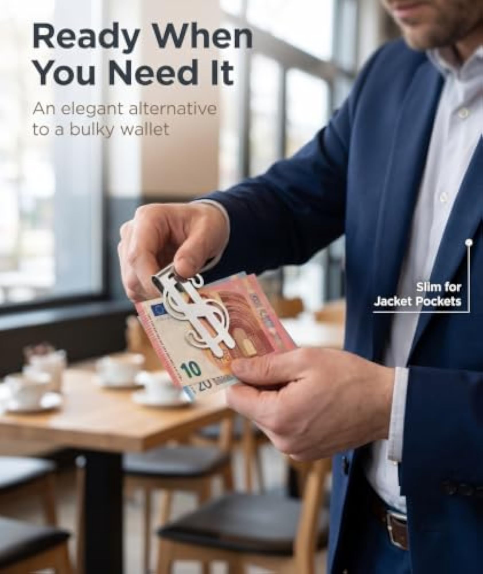 Minimalist Metal Money Clip Set for Business Travel