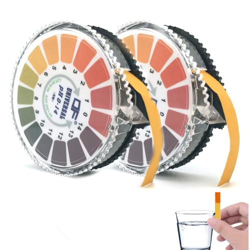 2 Rollen Ph Teststreifen,0–14 Ph Wert Teststreifen,16,4 Zoll/Rolle,SäUre Und Lauge Ph Streifen,Ph Teststreifen Scheide KöNnen FüR Trinkwassertests Und Experimentelle Tests Verwendet Werden Usw