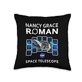 NASA Nancy Grace Roman Space Teleskop Insignia Logo Throw Pillow