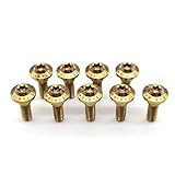 Arashi 10 Pcs M6x20mm Titanium Alloy Front Brake Disc Rotors Mounting Bolts Screws for Yamaha YZF R1 R6 R7 FZ1 FZ6 FZ8 MT09 FZ09 MT10 FZ10 XJ6 XTZ700 XTZ1200 XV1700PC Vmax1700 XV1900