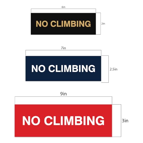 Panneau No Climbing signalisation adhésive noire lot de 2 - 2