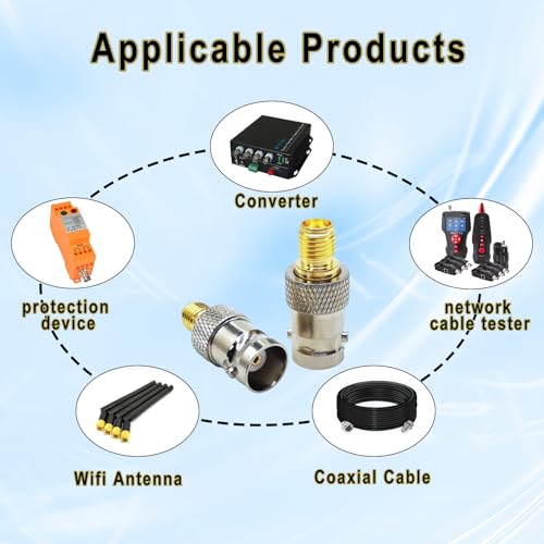 Adaptador SMA a BNC para antena, pack 2 piezas miniatura 4