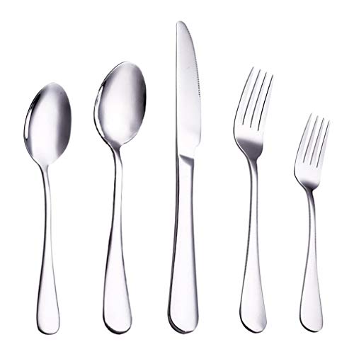 Lekoton 40-Piece Flatware Set for 8, 18/0 Stainless Steel Silverware Set, Include Dinner Knives,Dinner Forks,Dinner Spoons,Salad Forks,Teaspoons