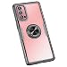 Produktbild TOPOFU für Oppo Reno 4 Pro Hülle, Transparenter Kristall TPU Silikon Handyhülle mit 360° Ring Ständer Schutzhülle für Oppo Reno 4 Pro (Schwarz)