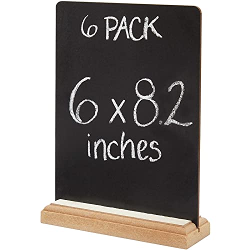 Mini Chalkboard Signs With Stand For Table Decorations, Food Signs, Message Boards, 6 X 8 In (6 Pack) #TOP3