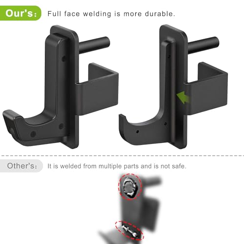 SELEWARE Steel J Hooks for Power Cage Squat Rack Attachment, Only for 2x2 inch Tube with 1/2" Hole, Barbell J-Hook Holder for Power Rack, J Cups Set of 2 by SELEWARE - Image 4