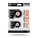 Rico Industries NHL Philadelphia Flyers Die Cut 3-Piece Triple Spirit Sticker Sheet