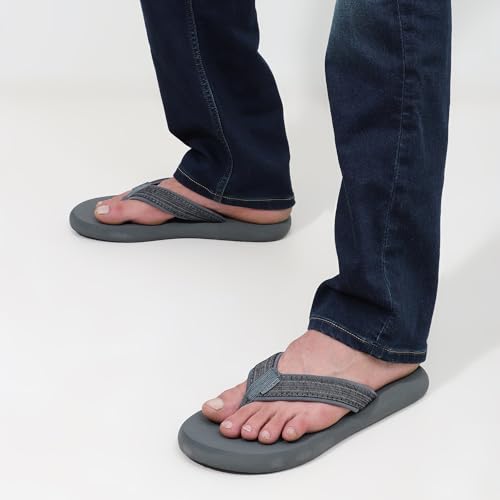 Image of NoStrain Men's Canvas Slippers, Flip Flops & Chappal - Angular Fit