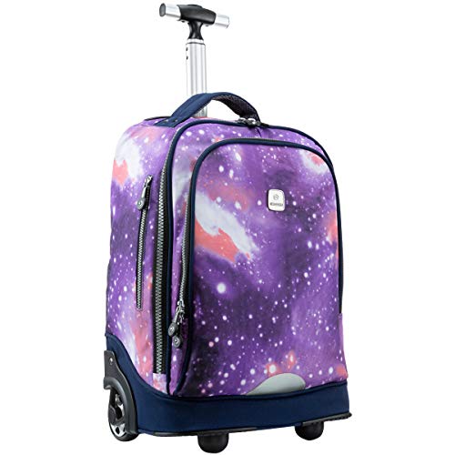 Image of 18 inches Wheeled Rolling Backpack for Business Adults and School Students Books Travel Bag
