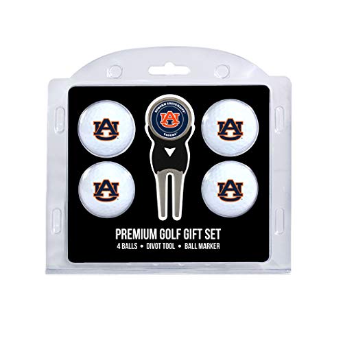 Team Golf Ncaa Auburn University Tigers Regulation Size Golf Balls (4 Count) & Divot Tool With Removable Double-Sided Magnetic Marker #TOP12