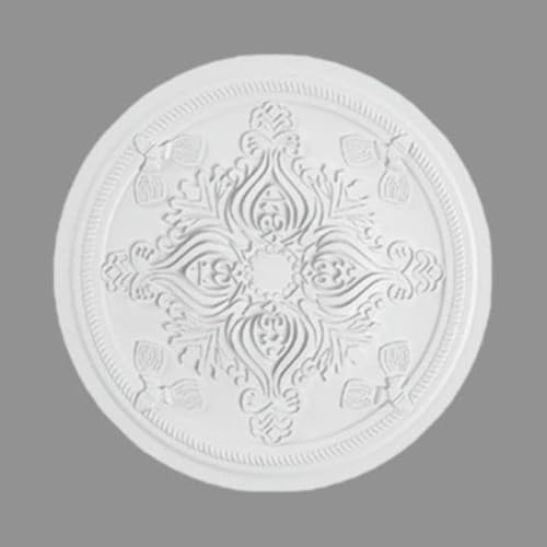 PROVISTON | Rosetta bloccata | Polistirolo | Diametro 430 mm | Bianco | Alta qualità | Stabile | Assemblaggio semplice | Rosette a soffitto | Design a parete