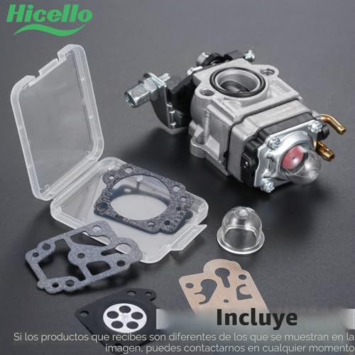 Miniatura 4 de Carburador Para Desbrozadora Con Kit De Reparación Para Los Modelos Mp15, Cg430, Cg520, Bc430, Bc520 De 43 Cc Y 52 Cc