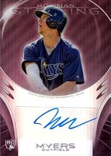2013 Bowman Sterling Ruby Refractor #BSAR-WM Wil Myers Certified Autograph Baseball Rookie Card - Only 99 made!