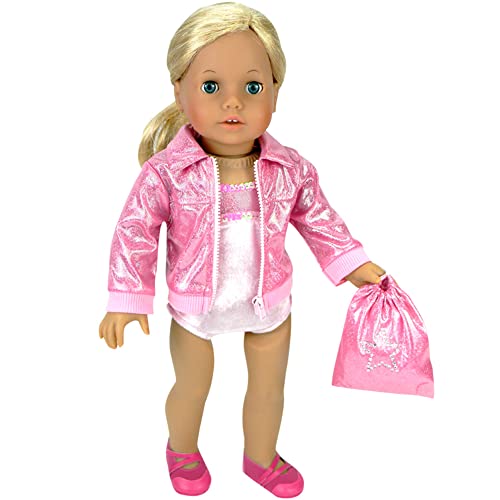 Sophia's - 18" Doll - Gymnastics Leotard & Nylon Jacket - Pink #TOP1