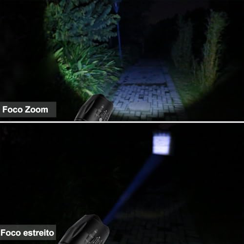 Lanterna Tática Policial LED Estilo X900 Recarregável Zoom CBRN10653 - Commerce Brasil