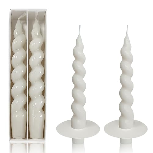 Bougies coniques torsadées anti-coulure pour protéger vos nappes de fête