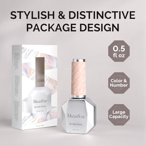Image of MelodySusie 15ML Nude Pink Gel Nail Polish,Nails Soak Off UV LED Milky Nude Gel Polish Gift for Women Nail Art Manicure Salon DIY Nail Design Decoration at Home-A2401