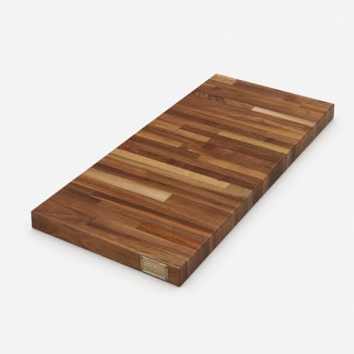 Image of CONSDAN Butcher Block Counter Top, Walnut Solid Hardwood Countertop, Wood Slabs for Kitchen, Reversible, Both Side Polished, Prefinished with Food-safe Oil, 1.5 inch Thickness, 12 inchL x 25 inchW