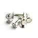 60 Sets Silvery Chicago Screws 1/2 Inches Screw Posts Metal Accessories Nail Rivet Chicago Button For DIY Leather Decoration Document Book Album Bookbinding Round Flat Head Stud Screw