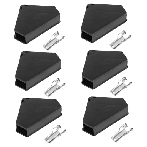 EXHUMKY 6 Piezas Set De Caja De Receptor Triangle Mouse Estación De Ratones con Llave Bloque De Ratones Páginas Black