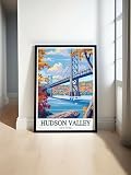 Hudson Valley Art - New York Wall Art - Hudson Valley Poster - Hudson River Art - Hudson Valley Print - Bear Mountain Bridge Art