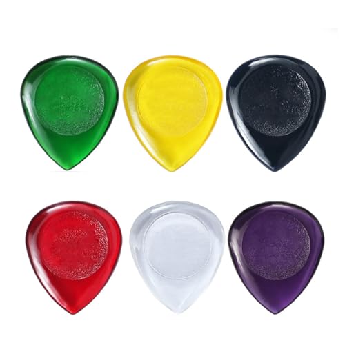 6 PCs Akustikgitarre Bass Pick Plexe Großgröße E Gitarren Pick Wasser Drop Form Gitarrenpicke Dauer
