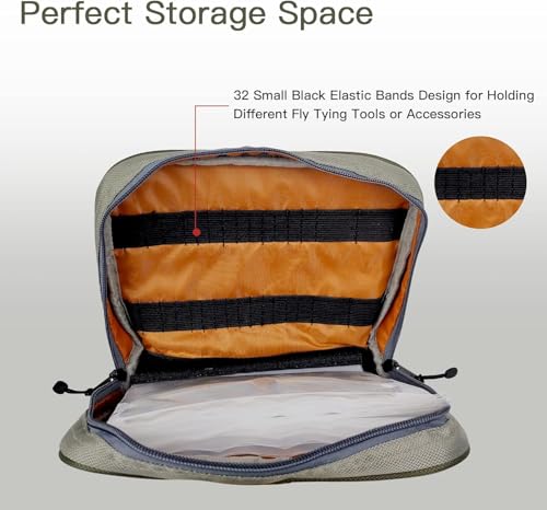 Aventik Fly Tying Bag Bolsa Ligera Portátil para Almacenaje de Señuelos con Bolsas Transparentes Desmontables Mediana miniatura 5