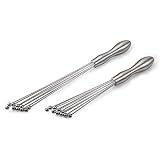 Amytalk 2 Pack 10 and 12 inch Balloon Whisk Ball Wire Whisk with Ball Head Blending Whisking Beating